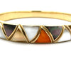 Asch Grossbardt Inlay Mother of Pearl 14Kt Yellow Gold Bangle