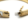 Asch Grossbardt Inlay Mother of Pearl 14Kt Yellow Gold Bangle
