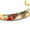 Asch Grossbardt Inlay Mother of Pearl 14Kt Yellow Gold Bangle