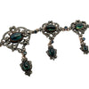 Victorian Harvey & Core Sapphire & Rose Cut Diamond Silver/14K Gold Necklace with Original Fitted Box