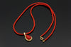 Estate Coral Pendant and Necklace 18kt Yellow Gold