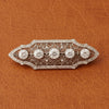 Art Deco 2.50cttw Old Mine Cut Filigree Platinum and 14K Yellow Gold Brooch
