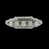 Art Deco 2.50cttw Old Mine Cut Filigree Platinum and 14K Yellow Gold Brooch