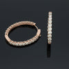 Diamond Hoop Earrings 7.0cttw 14K Rose Gold