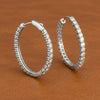 Diamond Hoop Earrings 5.0cttw 14K White Gold