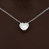3.01ct Diamond Heart Shape Necklace 14K White Gold