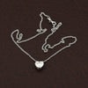 3.01ct Diamond Heart Shape Necklace 14K White Gold