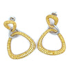 Designer AKMS 6.91cttw Natural Fancy Vivid Yellow Diamond and 18k White & Yellow Gold Dangle Earring