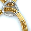 Designer AKMS 6.91cttw Natural Fancy Vivid Yellow Diamond and 18k White & Yellow Gold Dangle Earring