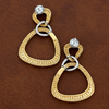 Designer AKMS 6.91cttw Natural Fancy Vivid Yellow Diamond and 18k White & Yellow Gold Dangle Earring