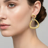 Designer AKMS 6.91cttw Natural Fancy Vivid Yellow Diamond and 18k White & Yellow Gold Dangle Earring
