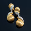 Designer AKMS 3.17cttw Diamond and 18k White and Yellow Gold Dangle Earrings