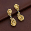 Designer AKMS 3.17cttw Diamond and 18k White and Yellow Gold Dangle Earrings
