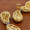 Designer AKMS 3.17cttw Diamond and 18k White and Yellow Gold Dangle Earrings