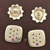 Designer Roberto Coin "Pois Moi" Diamond 18k White and Yellow Earring