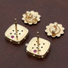 Designer Roberto Coin "Pois Moi" Diamond 18k White and Yellow Earring