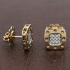 Designer Roberto Coin "Pois Moi" Diamond 18k White and Yellow Earring