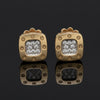 Designer Roberto Coin "Pois Moi" Diamond 18k White and Yellow Earring