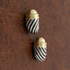 Estate David Yurman 18kt Yellow Gold and Silver Earring