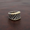 Estate David Yurman Cigar Band 18kt Yellow Gold & Silver