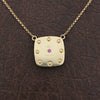 Designer Roberto Coin "Pois Moi" Diamond 18K White and Yellow Necklace