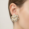 Estate 10.00cttw Diamond 18k Yellow Gold Earring