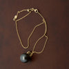 Designer Asseal 15.26mm Tahitian Pearl and 14kt Yellow Gold Necklace
