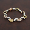 Designer Natural Fancy Light Pink, Natural Vivid Yellow and White 7.50cttw Diamond 18k TriColor Bracelet