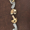 Designer Natural Fancy Light Pink, Natural Vivid Yellow and White 7.50cttw Diamond 18k TriColor Bracelet