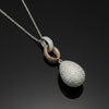 Designer 9.44cttw Diamond (Natural Light Pink/White) 18kt Rose, White and Yellow Gold Necklace