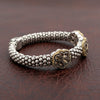 Estate LAGO's Caviar Collection Citrine 18kt Yellow Gold and Silver Bangle