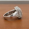 Modern Designer Fine Sapphire and Diamond Platinum Ring
