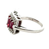 Modern Tourmaline and Diamond 14Kt White Gold RIng