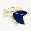Modern Custom Made In Vicenza, Italy Onyx, Ruby, Diamond 18k Yellow Gold Pendant/Brooch