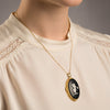 English Modern Wedgewood 36x25mm Cameo 14kt Yellow Gold