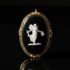 English Modern Wedgewood 36x25mm Cameo 14kt Yellow Gold