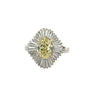 Modern 1.96ct Natural Light Fancy (Center) Diamond Platinum Ring