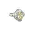 Modern 1.96ct Natural Light Fancy (Center) Diamond Platinum Ring