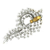 Mid Century Modern 1960's 6.08 cttw Diamond 14K White Gold Pendant/Brooch