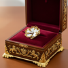 Edwardian 1905 14K Yellow Gold White Enamel and Diamond Pendant/Brooch