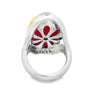 MidCentury Modern 27.36ct GIA Report No Heat Star Ruby and Diamond Platinum/18k Yellow Gold Ring