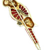 Signed Faberge Limited Edition #15 of 500 Diamond, Coral, and Enamel 18kt Yellow Gold Parrott Brooch
