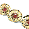 Italian 1960's Coral, Green & White Enamel 14kt/18kt Yellow Gold set