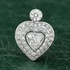 Modern 1.55cttw Diamond Heart 14Kt White Gold Necklace
