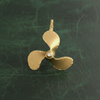 Modern 1960's Diamond and 14k Yellow Gold Nautical Prop Pendant