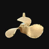 Modern 1960's Diamond and 14k Yellow Gold Nautical Prop Pendant