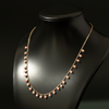 Modern 1960's Angel Skin Coral 18k Yellow Gold Necklace