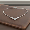 Modern Diamond & Platinum Necklace