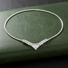 Modern Diamond & Platinum Necklace