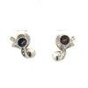 Mid Century 1950's Cultured Pearl and Diamond Platinum Flower Earrings